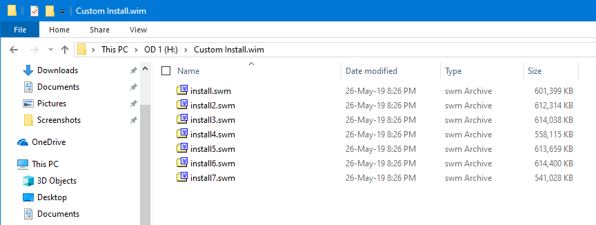 Split Install Wim File Gimagex Split Files
