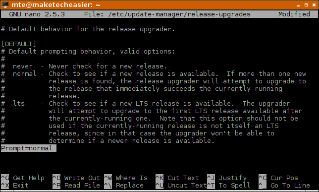 Ubuntu Upgrade Cli Edit Update Manager Settings
