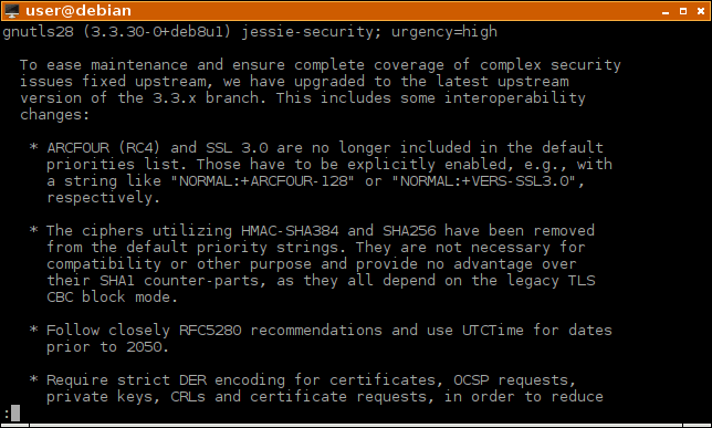 Upgrade Debian Changelogs Upgrade Debian Changelogs