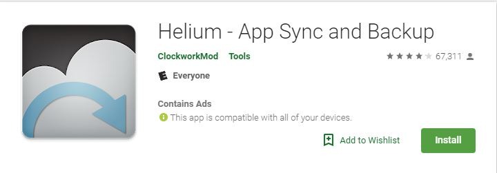 Android Backup Apps Helium