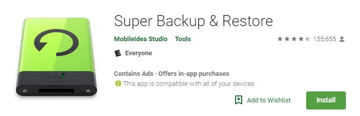 Android Backup Apps Super Backup