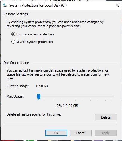 Auto Restore Point Windows Configure Auto Restore Point Windows Configure