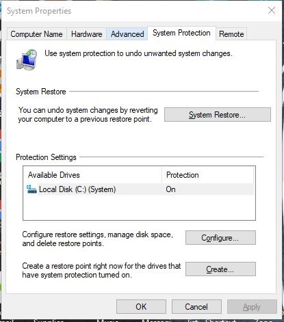 Auto Restore Point Windows System Restore Settings Auto Restore Point Windows System Restore Settings