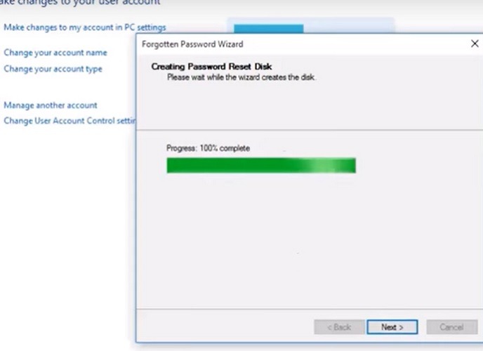 Creating Password Reset Disk