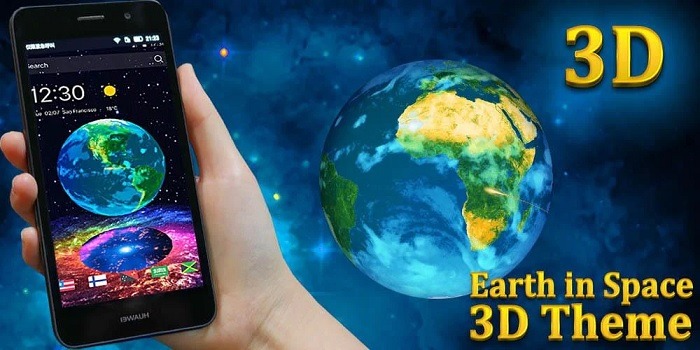 Earth In Space 3d