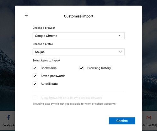 Microsoft Edge Mac Import