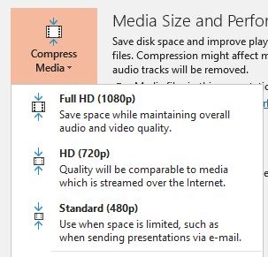 Reduce Size Powerpoint Compress Media Files Quality