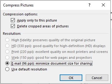 Reduce Size Powerpoint Compress One Image Choose Ppi