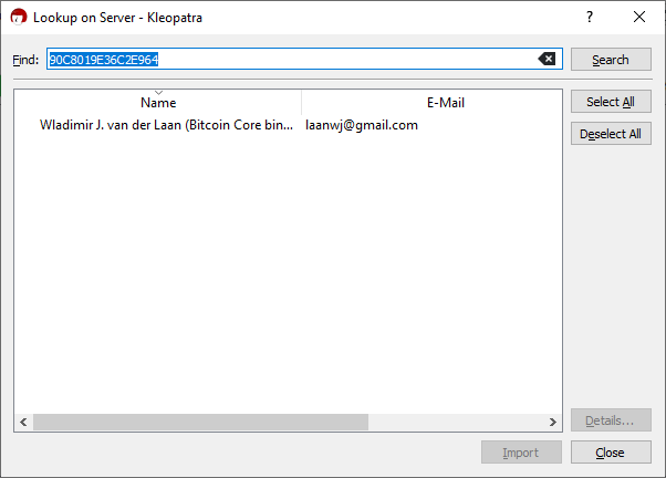 Check Software Signatures Key Fingerprint