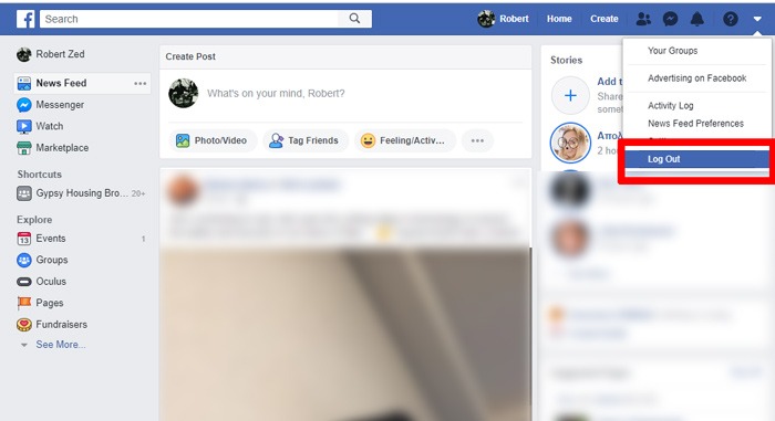 How To Log Out Of Facebook Log Out
