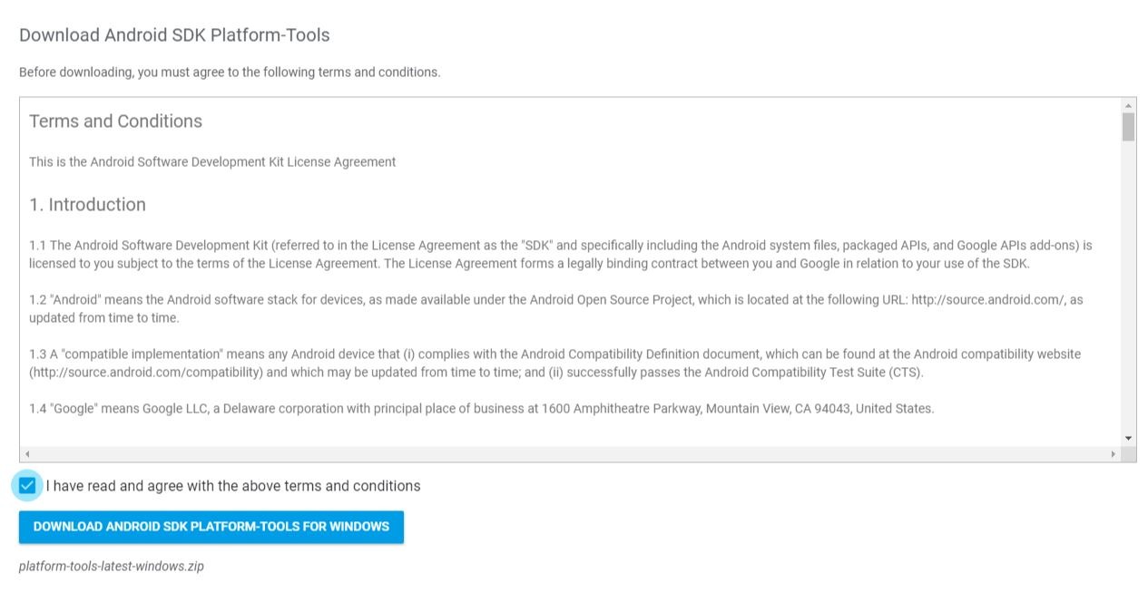 Installling Adb Download Sdk Agree
