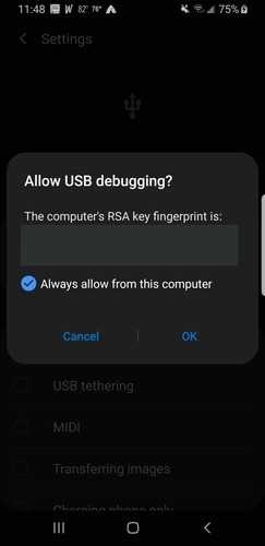 Installling Adb Allow Usb Debugging Phone