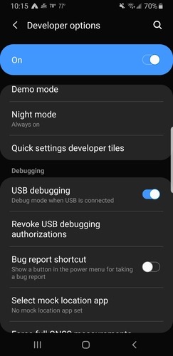 Installling Adb Developer Options Usb Debugging