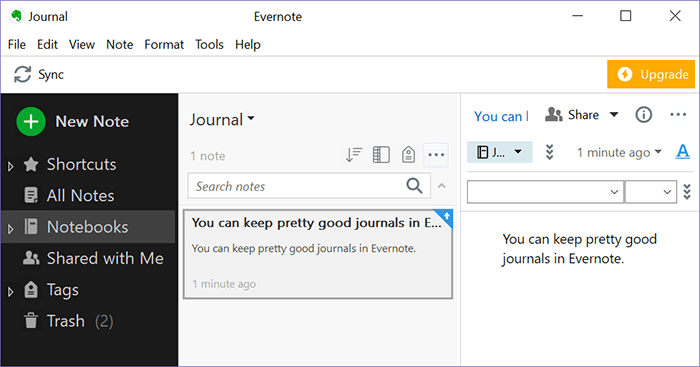 Journaling Apps Windows Evernote Journaling in Evernote.