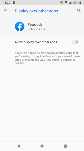 Screen Overlay Detected Error Android Display Over Other Apps