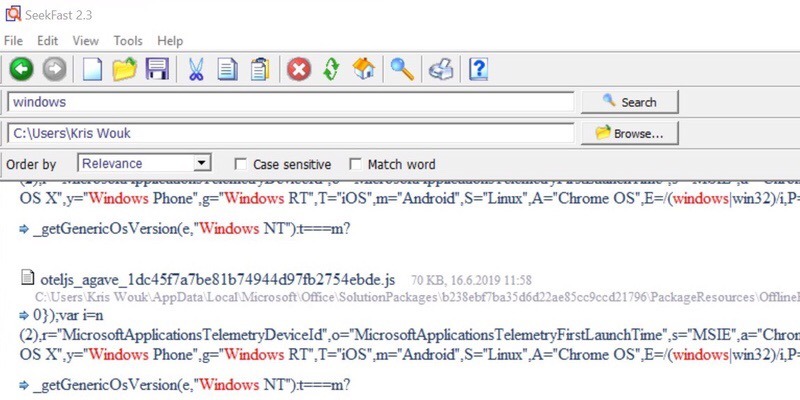 Seekfast Review Results