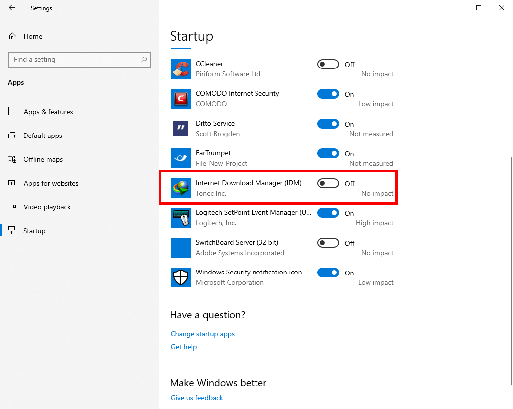 Win10 Options To Manage Startup Apps