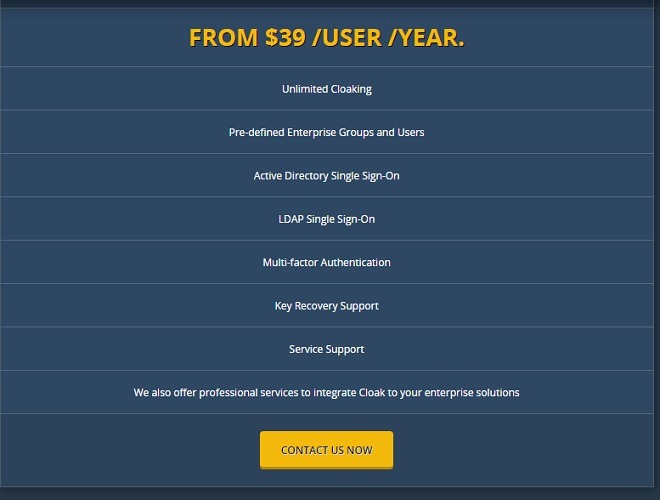 Cloak Enterprise Cloak Enterprise