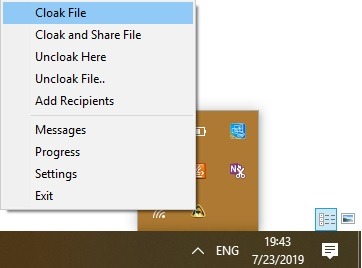 Cloak System Tray Cloak System Tray