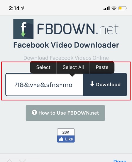 Download Facebook Videos Paste Link