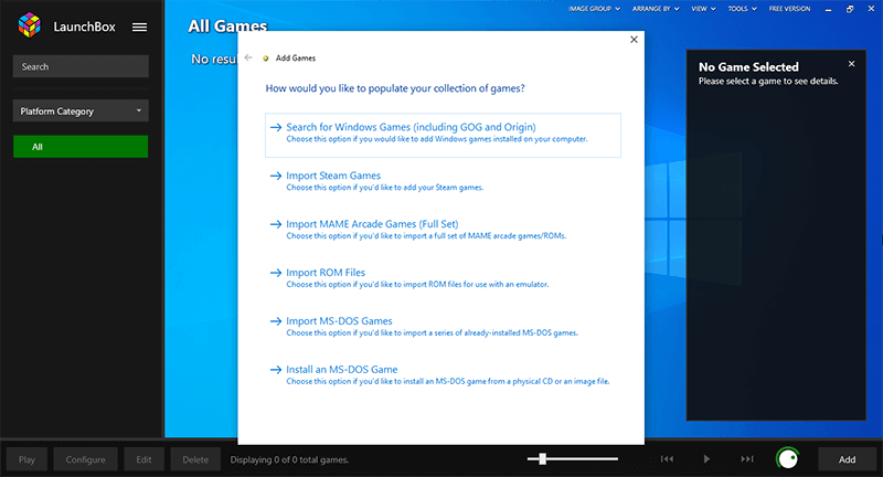 Launchbox Add Games