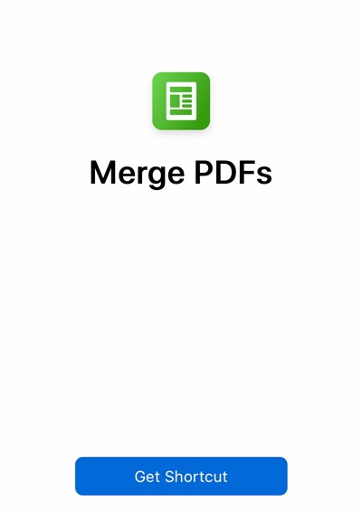 Merge Pdf Files Ios Install Shortcut