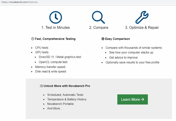 Novabench Stresstest