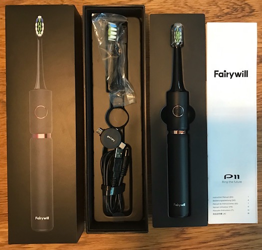 Review Fairywill Toothbrush Contents
