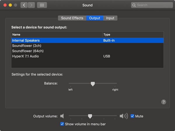 Soundflower Mac Internal Speakers