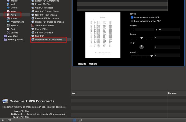 Watermark Pdf Quick Actions Watermark Option
