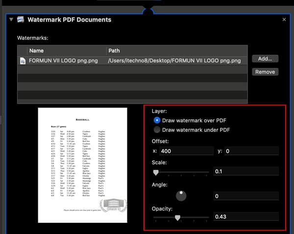 Watermark Pdf Quick Actions Watermark Options