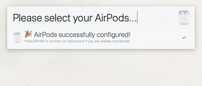 Alfred Workflows Airpods Connector