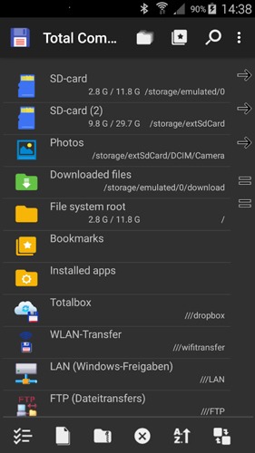Best Android File Managers Total Commander