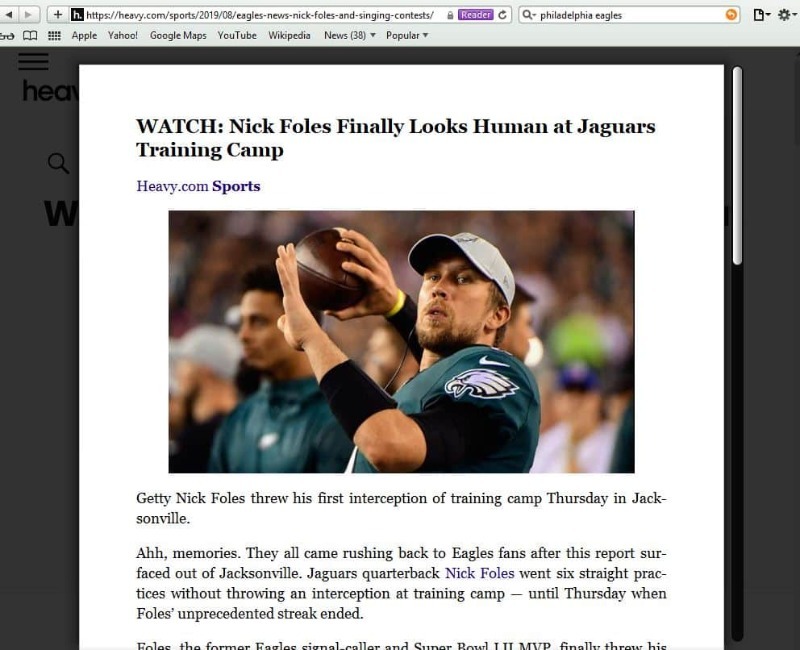 Browser Reader Mode Safari Example