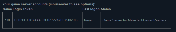 Csgo Server Gslt Example
