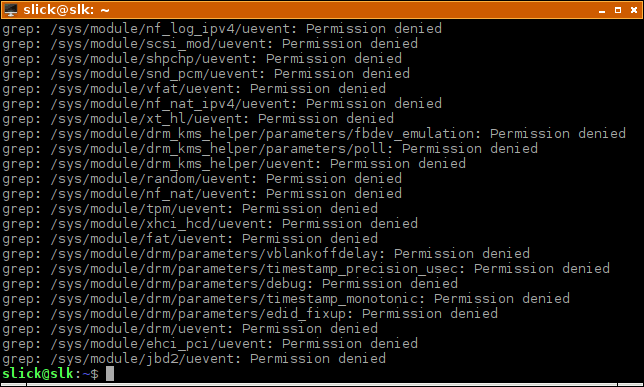 Dev Null Grep Errors
