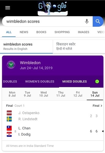 Google Search Header