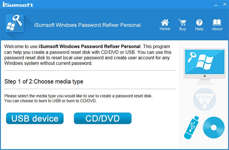 Isumsoft Windows Password Refixer Review Start Screen