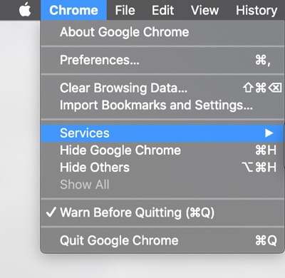 Macos Services Apple Menu