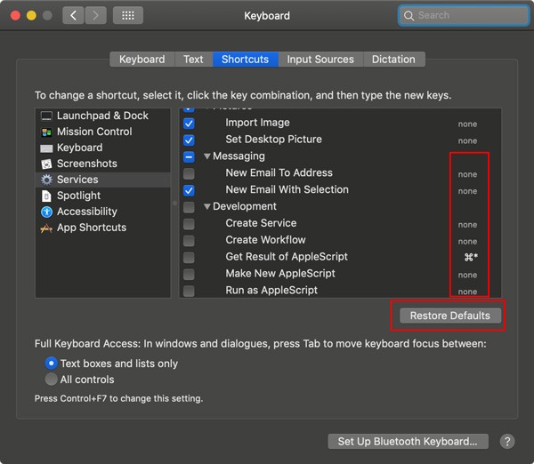 Macos Services Shortcuts