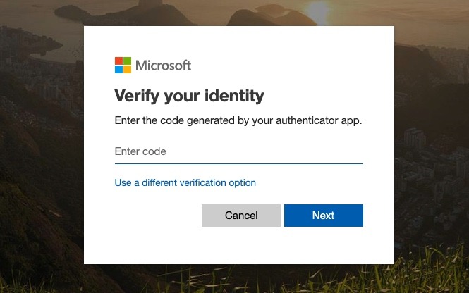 Microsoft Outlook Verify Identity