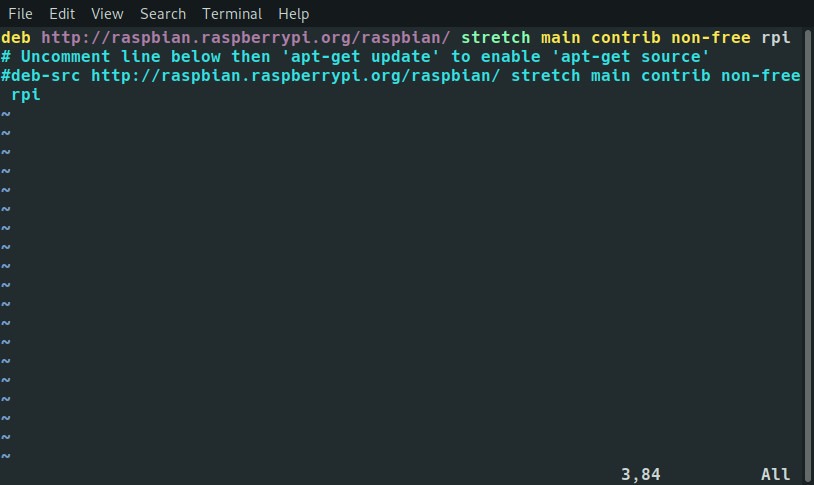Raspbian Stretch Sources