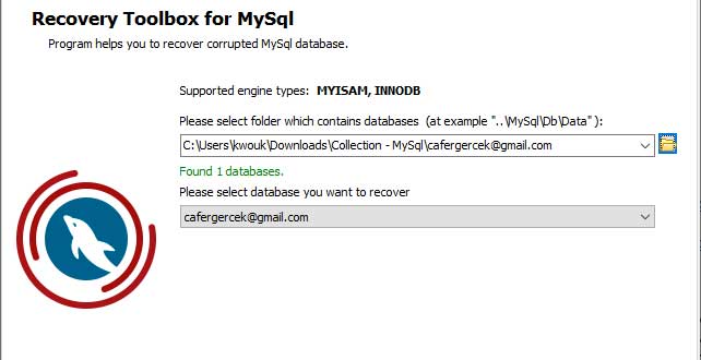 Recovery Toolbox For Mysql Review Choose Database