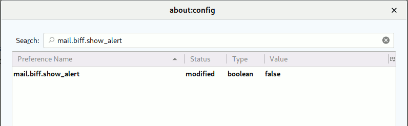 Thunderbird Preferences Show Alert