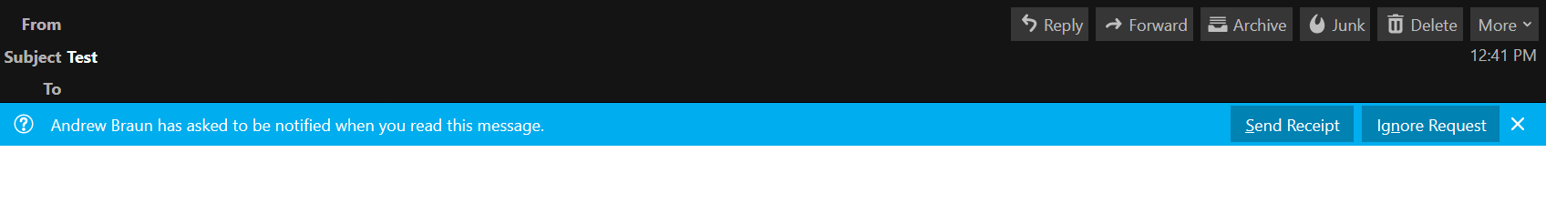 Tracking Pixel Read Receipt Request