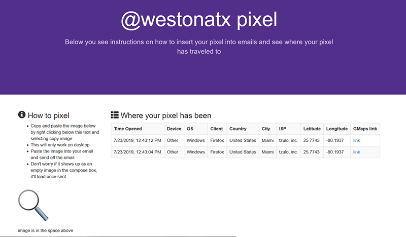 Tracking Pixel Supertracker Test
