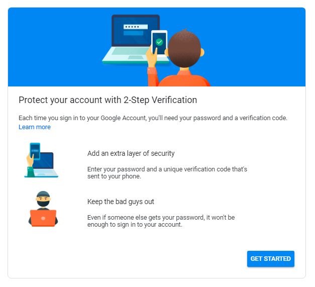 Android Security Key 2 Step Verification Site