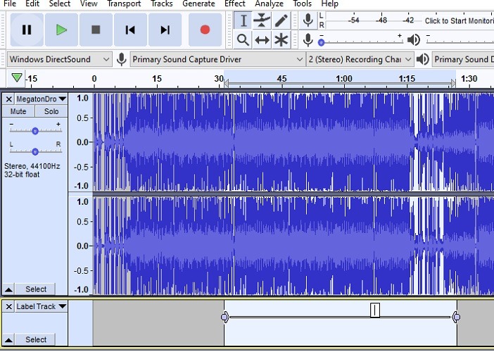 Audacity Label Tracks
