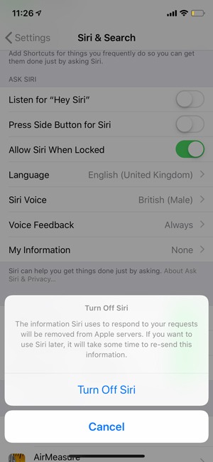 Disable Siri Turn Off Siri