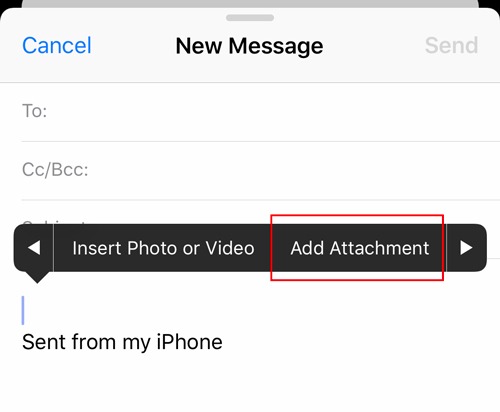 Email Attachments Ios Add Attachment